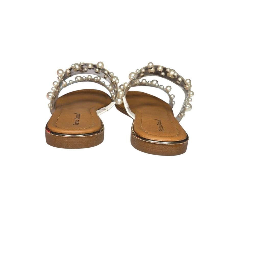 Pierre Dumas Pearl Embellished Lucite Slide Sandals Women's Size 8.5 - Picture 6 of 15